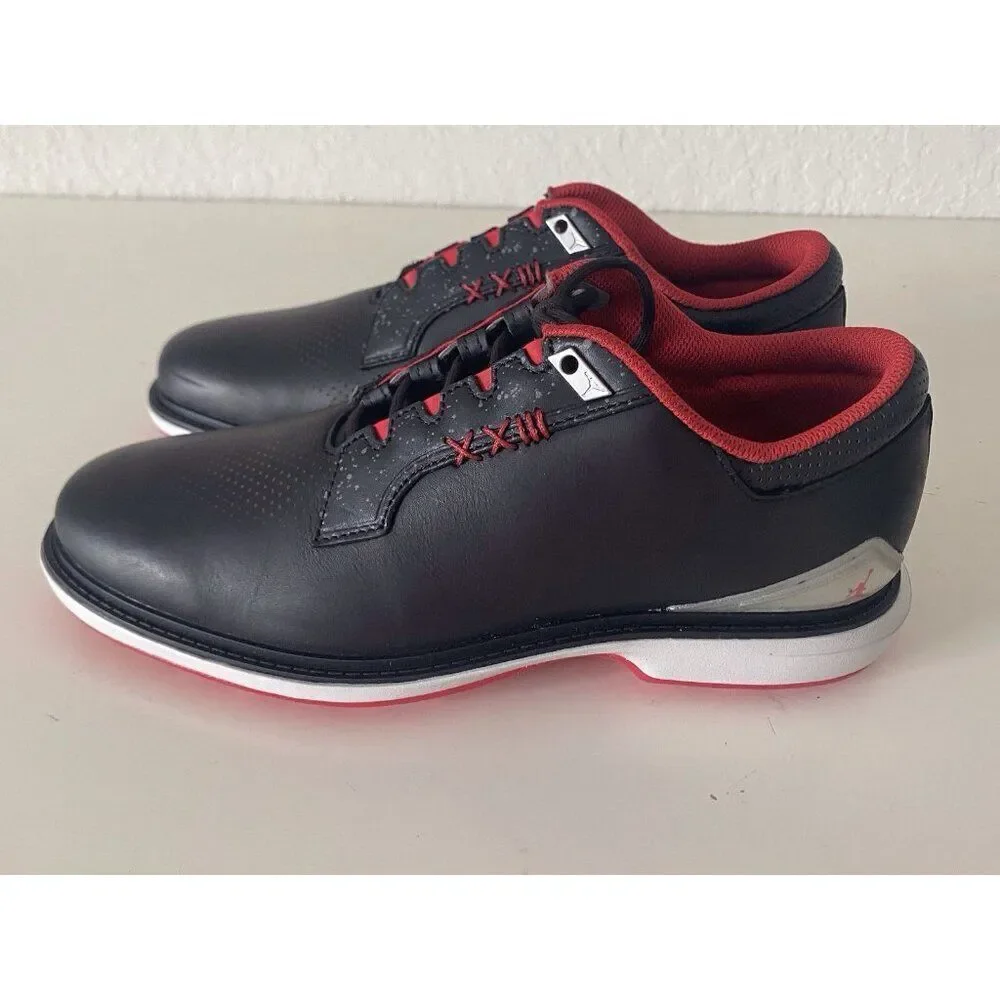 Men’s Sz 8 Nike Air Jordan ADG 5 Low Spikeless‎ Golf Shoe Black Red FQ7874-001